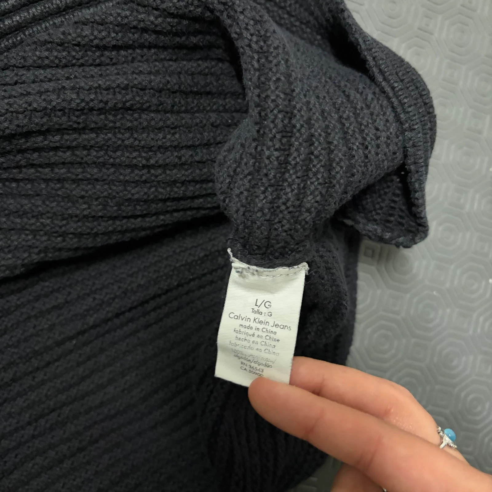 Black Calvin Klein L Knitwear Sweater – photo 3